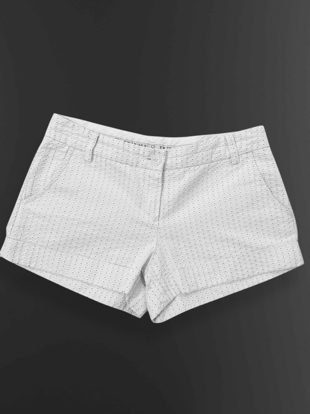 Twin-Set White Eyelet Shorts